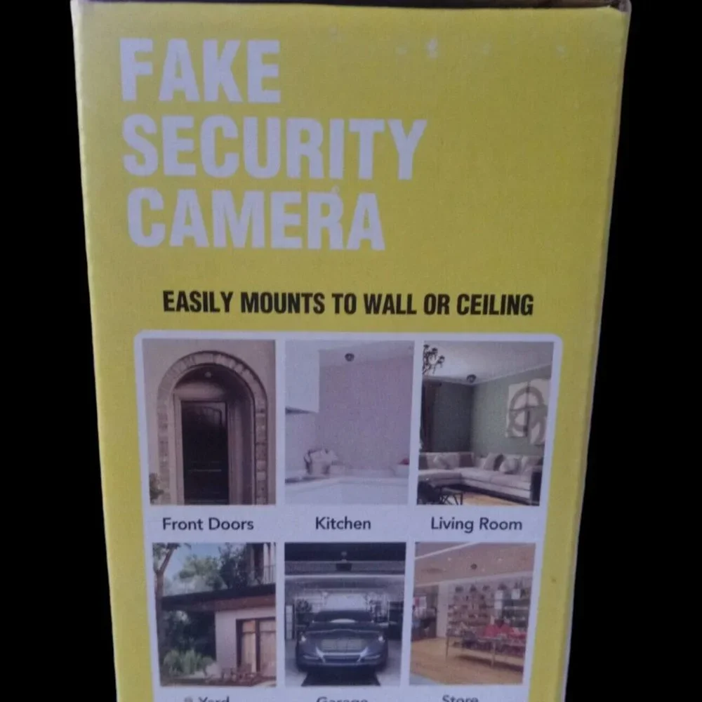 Dummy Camera Fake Security Dome Camera Flashing Red LED Light In & Outdoor